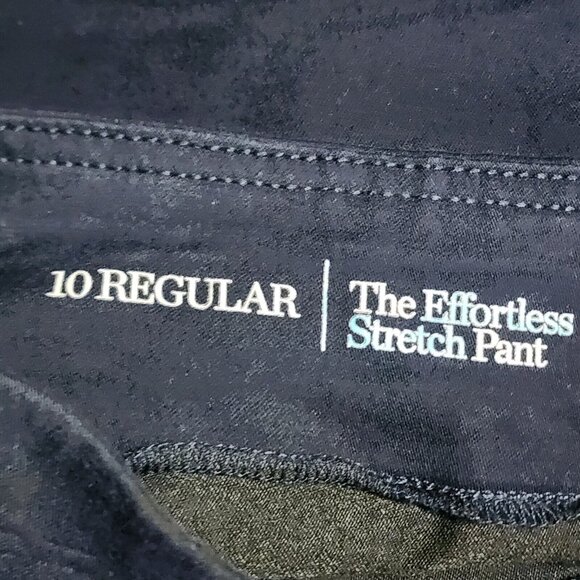 CROFT & BARROW Solid Blue Effortless Stretch Pull On Crop Pants Womens Size 10 - Picture 3 of 7